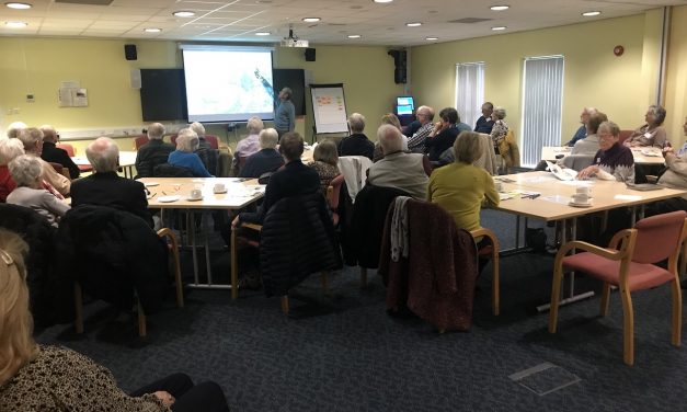 43 attendees benefitted from an excellent talk by Brian Nelson, who is a director of the Shrewsbury  and Newport Canals Trust.