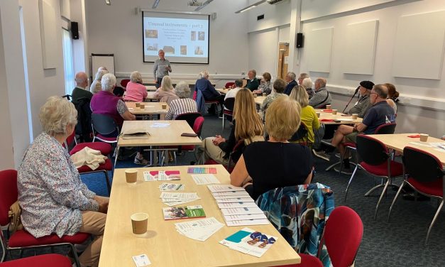 Richard Walker entertained us with a very informative talk on Unusual Musical Instruments.